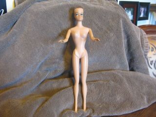 1963 Vintage Mattel Fashion Queen Barbie Molded Head With Bubble Cut Wig