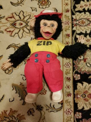 Vintage Rushton Plush 16 " Zippy The Chimp Doll From Howdy Doody Show Zip Monkey