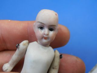 Antique Dolls Germany very small bisque doll with glass eyes Limbach 1900 6