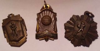 Design Antique Vintage 1948 - 1951 Sports Award Medal Charms Bracelet