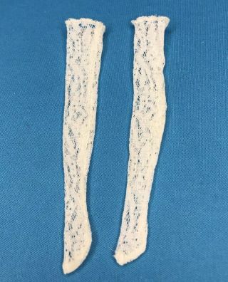 Vintage Barbie Francie Cool White 1280 White Lacey Stockings Pair 2