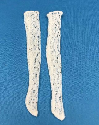 Vintage Barbie Francie Cool White 1280 White Lacey Stockings Pair 3