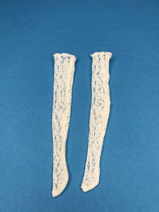 Vintage Barbie Francie Cool White 1280 White Lacey Stockings Pair 4