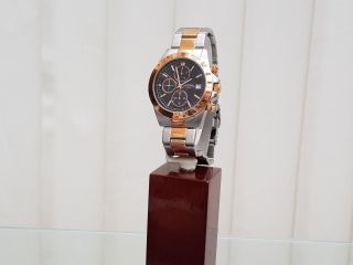 100 ROTARY Mens Watch Chronograph Two tone bracelet RRP £189 Boxed (r67 2