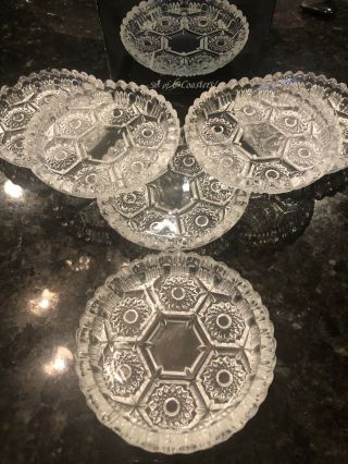 Italian Glass Coasters / Ashtrays,  Flower,  Set Of 6 Large Coasters Italy Vintage