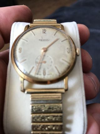 VINTAGE GOLD PLATED GENTS ROTARY AUTOMATIC WATCH 4