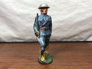 Vintage Antique Wwi Lead Toy Soldier Collectible Die - Cast Metal Toy Army Man