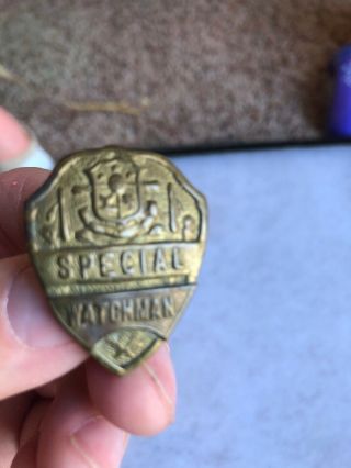 Vintage Special Watchman Badge Obsolete 5