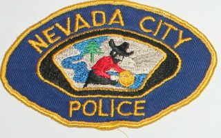 Very Old Nevada City Police California Gold Miner Ca Pd Vintage Worn Patch