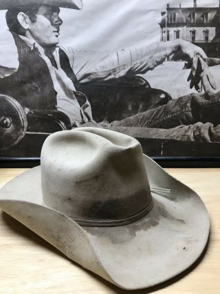 Antique Resistol Texas Western Stone Color Cowboy Hat 7 1/4