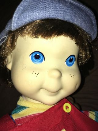 My Buddy Doll Vintage 1986 Hasbro Brown Hair Blue Eyes 21” With Hat And Shoes 7
