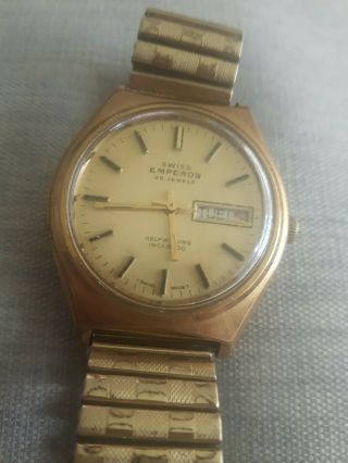 Vintage Swiss Emperor 25 Jewel,  Automatic Self Winding Swiss Watch.