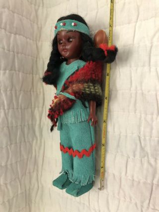 Vintage 1970s Native American Indian Doll & Papoose 3