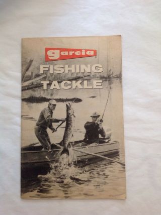 Vintage Garcia Fishing Tackle B&w Pages Of Baits,  Rods And Reels From The 1960’s