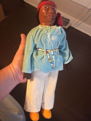 Big 17 " Vintage Native American Indian Skookums Doll