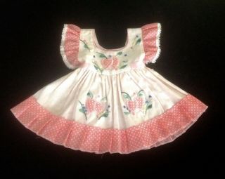 Vintage Appliqued Embroidered Baby Doll Dress