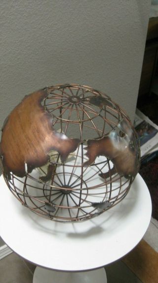 Curtis C.  Jere Artisan House Metal Unisphere,  Rare 12 " Globe,  Certified