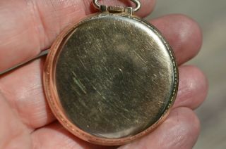 Vintage Antique Old Swiss Bulova Pocket Watch Rolled Gold Plate 3