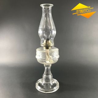Vintage Antique E.  Miller & Co Victor Glass Oil Kerosene Kero Lamp Made In Usa