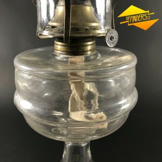 VINTAGE ANTIQUE E.  MILLER & Co VICTOR GLASS OIL KEROSENE KERO LAMP MADE IN USA 3
