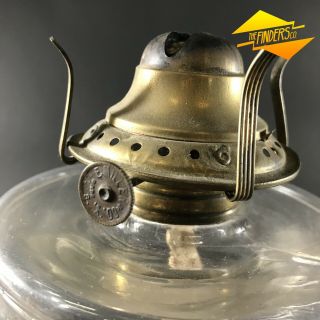 VINTAGE ANTIQUE E.  MILLER & Co VICTOR GLASS OIL KEROSENE KERO LAMP MADE IN USA 5