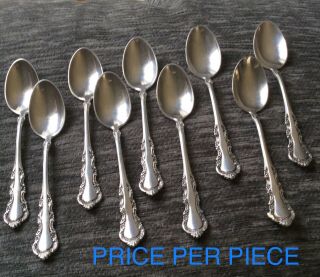Reed And Barton Sterling Silver Set 10 Demitasse Spoons