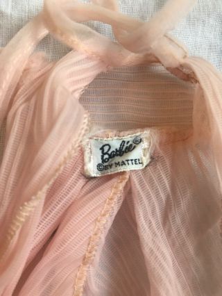 Vintage Barbie Outfits 1960’s Dress & Pink Chiffon Overcoat 6