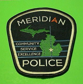 Meridian Michigan Mi Police Patch