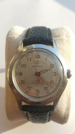 Vintage 1950s Mens Sigma Military Style Watch Serviced Eta Cal.  1080