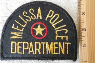 Melissa Police Department Patch (sheriff,  Highway Patrol,  State Police)