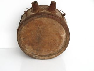 Old Antique Primitive Wooden Wood Barrel Keg Vessel Flask Canteen 19th Ottoman