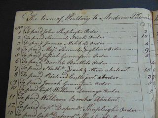 c.  1801 ANTIQUE MANUSCRIPT ACCOUNT BOOKS FOR THE TOWN OF KITTERY MAINE 3