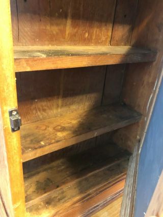Early 20th C.  Solid Wood Wall - Mount Bathroom Medicine Cabinet w/ Mirror 3