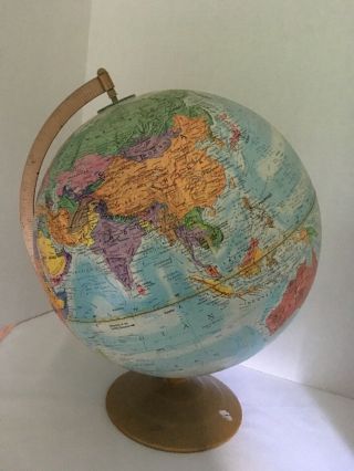 Globemaster 12” Diameter World Globe Vintage Retro