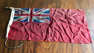 Vintage Applique Ships Red Ensign Flag Maritime Marine Nautical Boat Yacht