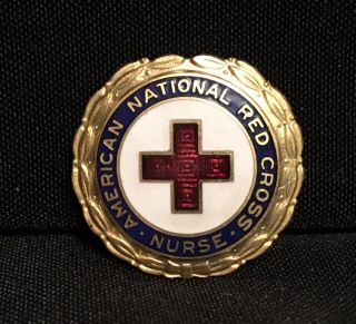 Vintage American National Red Cross Nurse Pin Enamel 254183