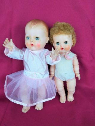 Vintage Tiny Tears Baby Doll - American Character Rock - A - Bye Eyes Squeaker