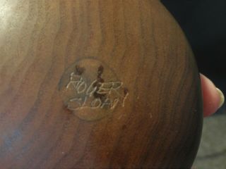 Mid Century Roger Sloan Turned Wood Inay Twig Vase Signed 5