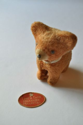 Vintage Bear " I Am A Tape Measure Pull My Tape " Japanese Antique