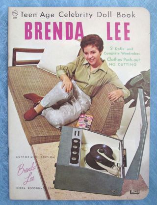 Vintage - Brenda Lee Celebrity Paper Doll Book - 1961 - 2785 - Unpunched - Lowe