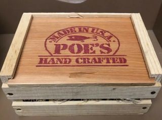 CLASSIC POE ' S COLLECTOR LURE SET IN WOOD CRATE AND BOX 8