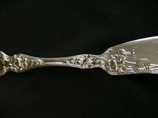 R.  Wallace & Sons STERLING SILVER MASTER BUTTER KNIFE - Violet Pattern - c.  1904 5