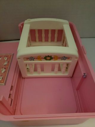 Vintage CABBAGE PATCH KIDS 1995 Mattel Travel Nursery DOLL w/CASE Travel Box 3