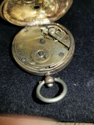 Antique Extremely Ornate C.  1880 Cuivre Swiss 800 Silver Ladies Pocket Watch