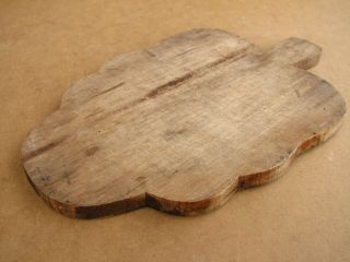 Old Antique Primitive Wooden Bread Board Dough Kitchen Plate Plank Tray Rustic 5