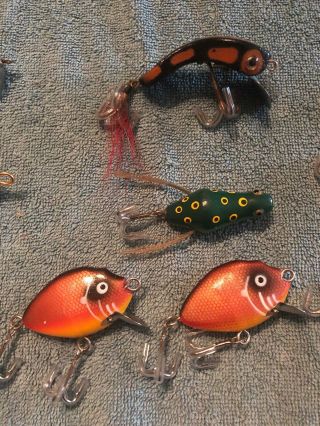set of 10 folk art fishing lures.  All in. 2