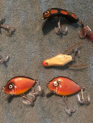 set of 10 folk art fishing lures.  All in. 5