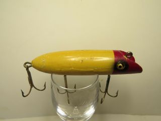 Vintage Wooden South Bend Bass - Oreno Lure,  Glass Eyes,  3 3/4 