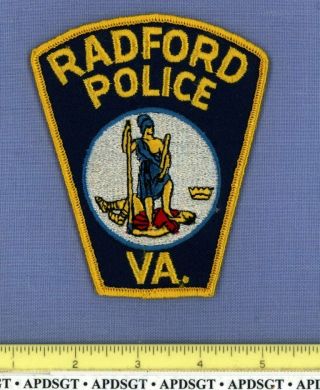 Radford (old Vintage Yellow) Virginia Sheriff Police Patch Cheesecloth