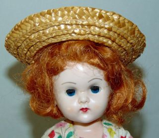 Vintage Ginny Doll Molded Lash Bent Knee Walker Red Hair Tagged
